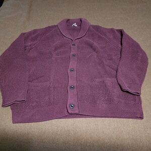 L.L. Bean Men's Maroon Cardigan Sweater